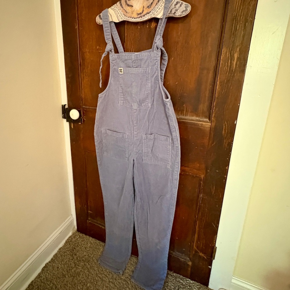 Lucy and Yak Light Blue Corduroy Overalls - Picture 2 of 5